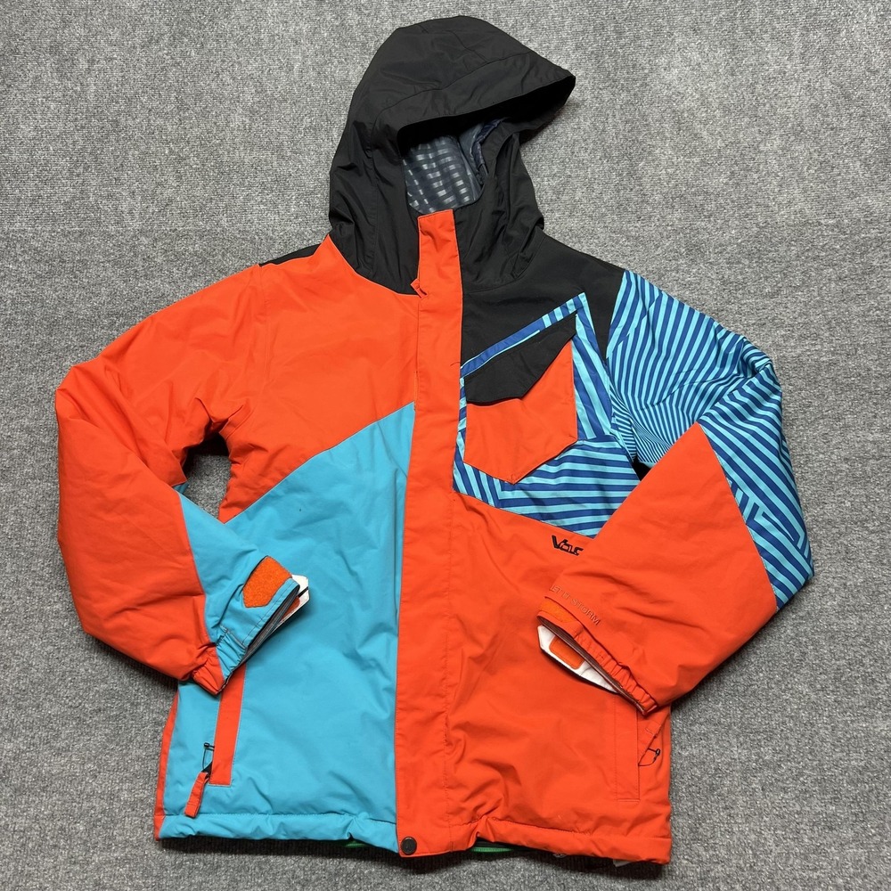 Volcom Ace Ins Ski Jacket Youth Boys XL Orange Hooded Insulated Snow Winter